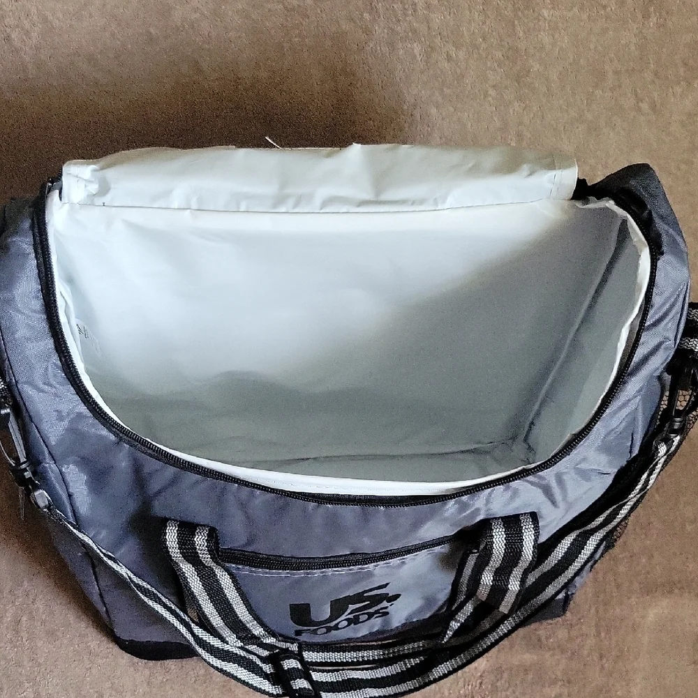 Large Gray Insulated Tote Bag
